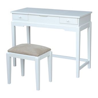 International Concepts Vanity Table & Bench 2 pc Set