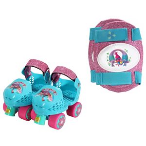 DreamWorks Trolls Poppy Youth Glitter Roller Skates & Knee Pads Set by PlayWheels