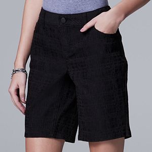 Women's Simply Vera Vera Wang Jacquard Bermuda Shorts