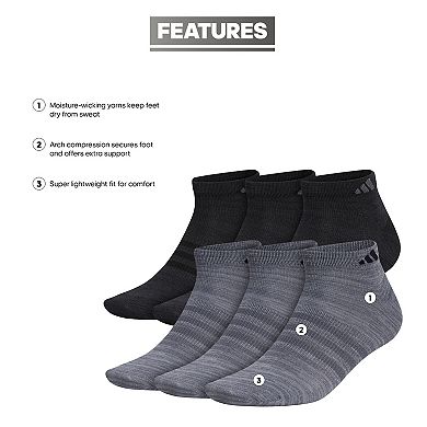 Men's adidas 6-pack climalite Superlite Low-Cut Socks