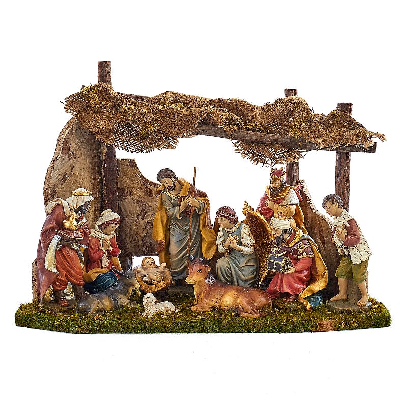 Kurt Adler Nativity Set with 11 Figures and Stable