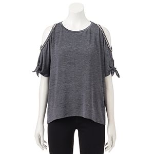 Women's Juicy Couture Embellished Cold-Shoulder Top
