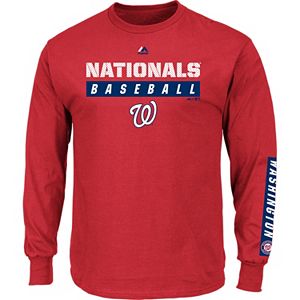 Men's Majestic Washington Nationals Proven Pasttime Long-Sleeve Tee