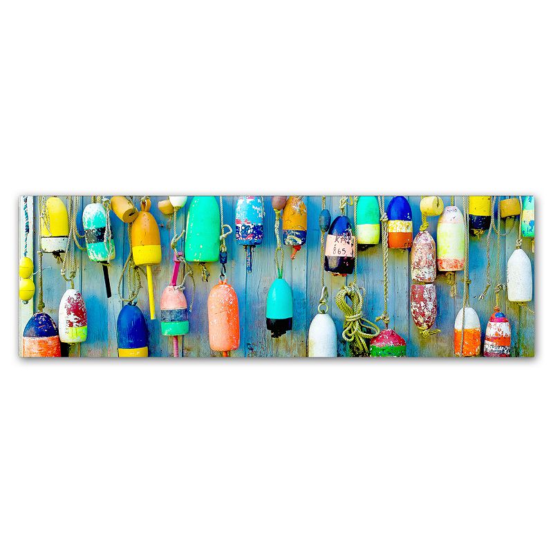 Trademark Fine Art Floaters Canvas Wall Art, Turquoise/Blue, 6X19