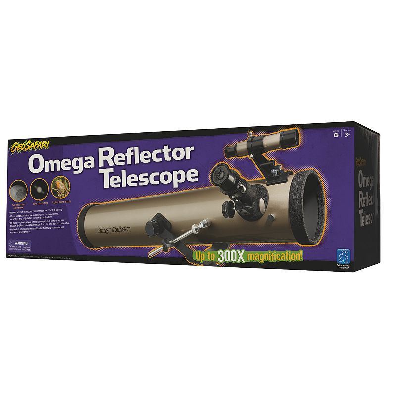 Educational Insights Geosafari 300x Omega Reflector Telescope, Multicolor
