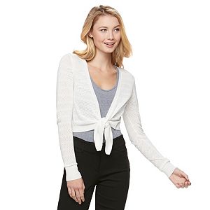 Juniors' Candie's® Tie Front Cardigan