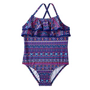 Baby Girl Carter's Tribal Ruffle One-Piece Swimsuit