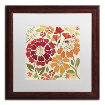 Trademark Fine Art "Spice Garden I" Wood Finish Framed Wall Art