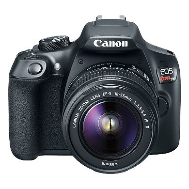 Canon EOS Rebel T6 DSLR Camera with EF-S 18-55mm + EF 75-300mm Lenses - 18-Megapixel Sensor