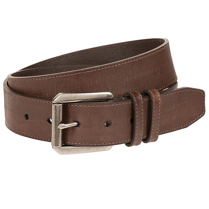 Belts & Belt Buckles - Men's Bill Adler Double Loop-Stitched Leather ...