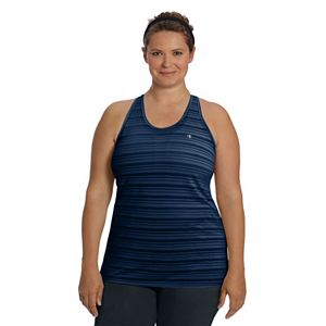 Plus Size Champion Vapor Striped Racerback Tank