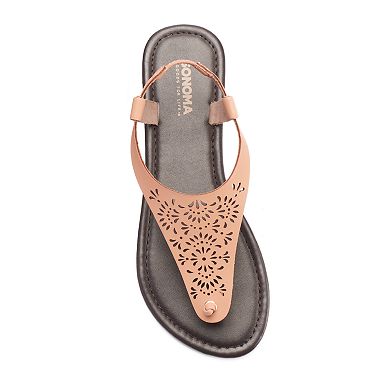 Sonoma Goods For Life® Woman's Perforated Thong Sandals