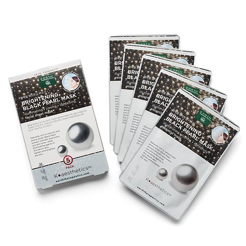 Earth Therapeutics 5pk. Brightening Black Pearl Face Masks