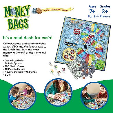 Learning Resources Money Bags Coin Value Board Game