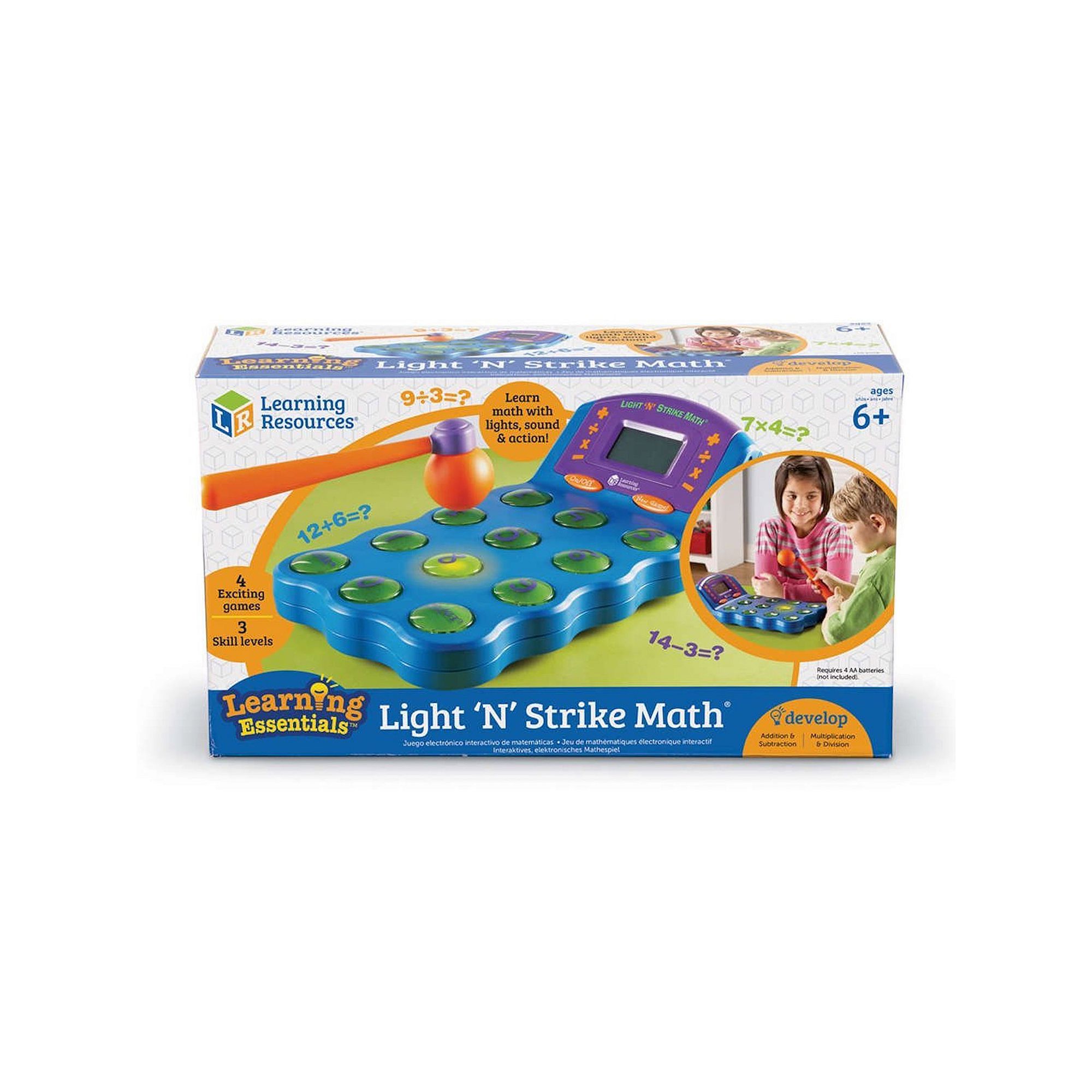 Learning Resources Light N Strike Math Electronic Game, Multicolor