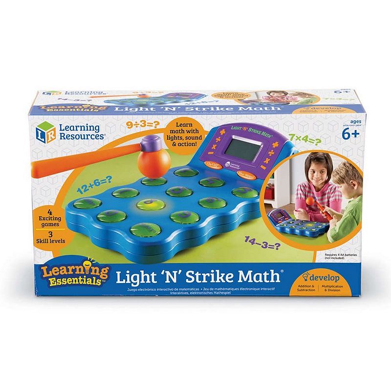 Learning Resources Light N Strike Math Electronic Game, Multicolor