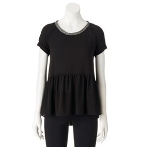 Juniors' Rewind Short Sleeve Babydoll Tee