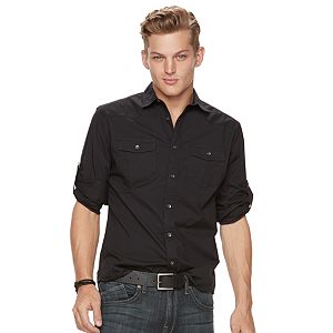 Men's Rock & Republic Solid Stretch Ripstop Button-Down Shirt