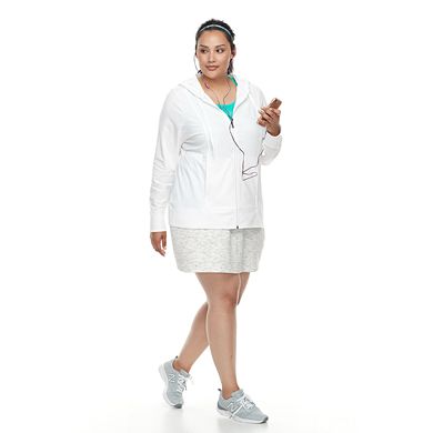 Plus Size Tek Gear® Dry Tek Zip-Front Hoodie