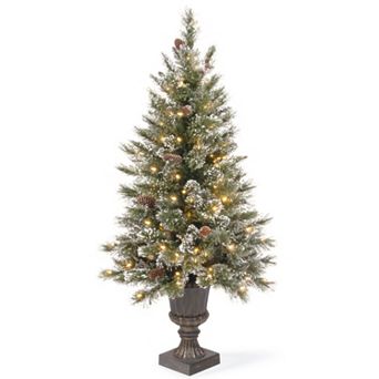 National Tree Company 4-ft. Clear Pre-Lit Artificial Pine Glitter Porch Tree