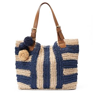 SONOMA Goods for Life™ Striped Pom-Pom Hobo