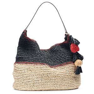 SONOMA Goods for Life™ Pom Pom & Tassel Colorblock Hobo