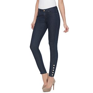 Women's Jennifer Lopez Skinny Button Ankle Jeans