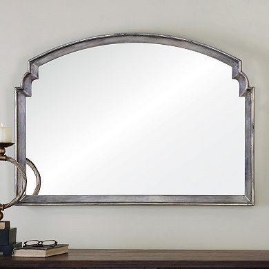 Uttermost Via Della Distressed Silver Finish Wall Mirror 