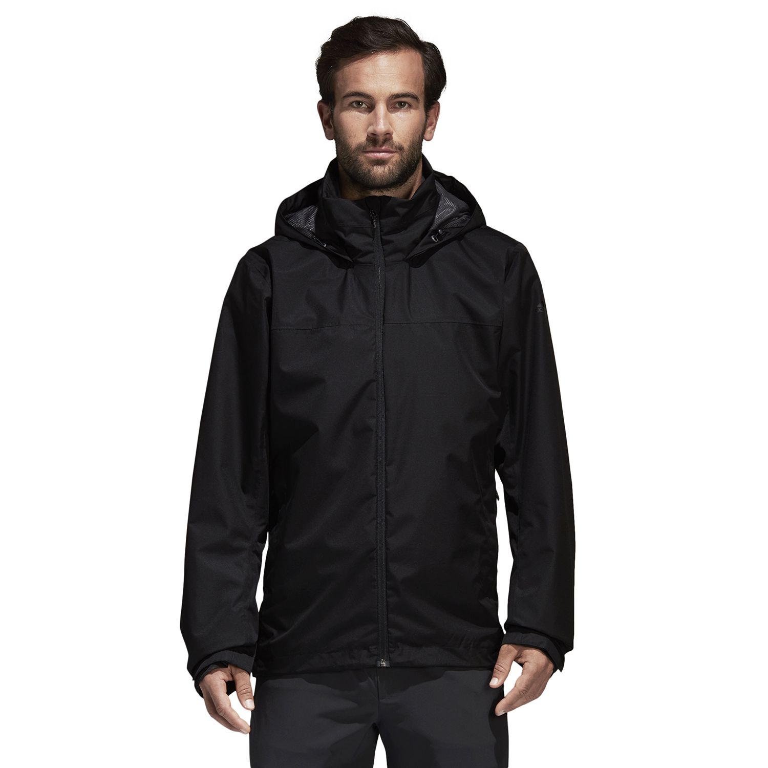 adidas mens waterproof hooded jacket windbreaker