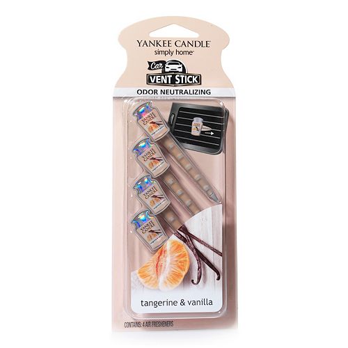 Yankee Candle Tangerine and Vanilla Car Vent Clip 4-piece Set