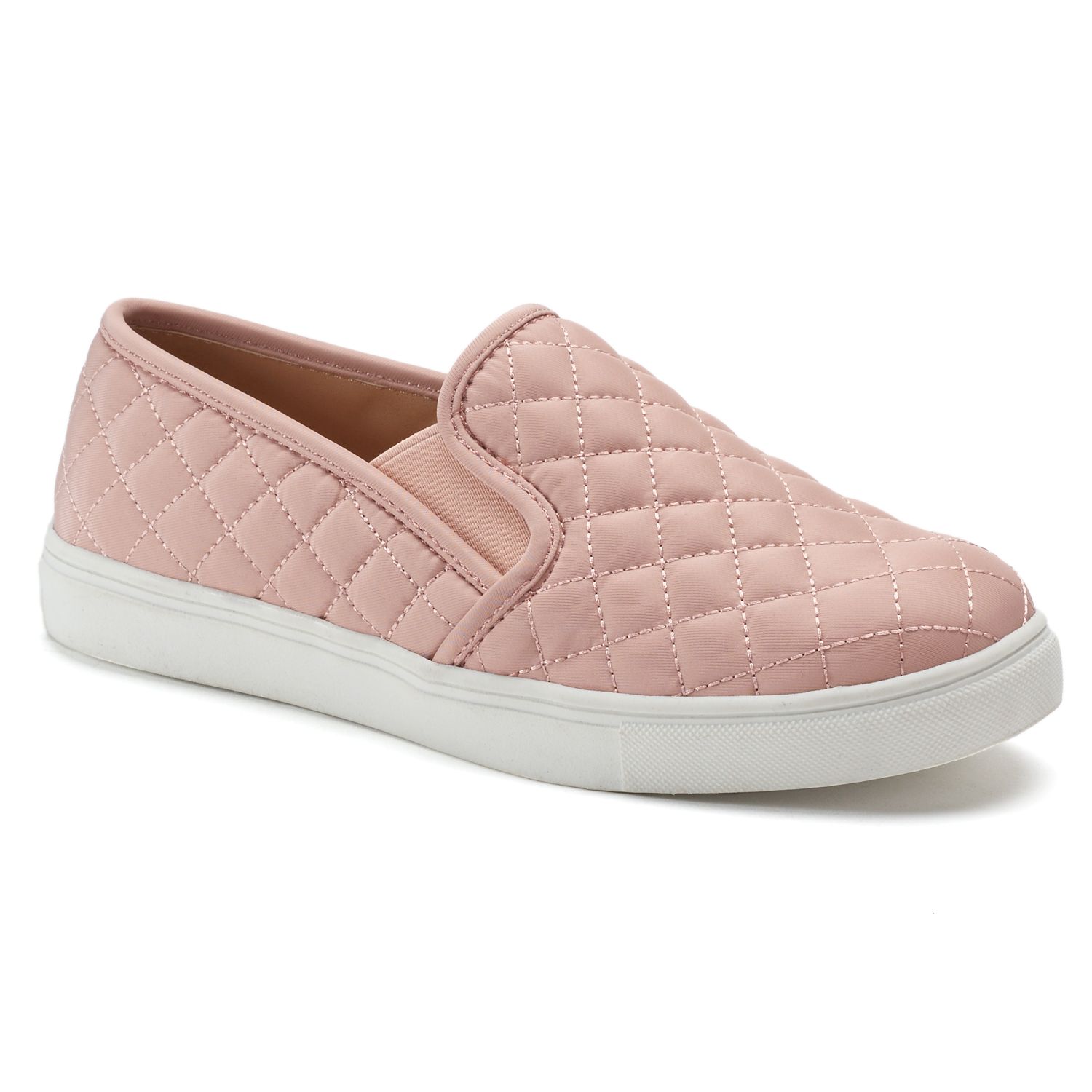 quilted slip on sneakers