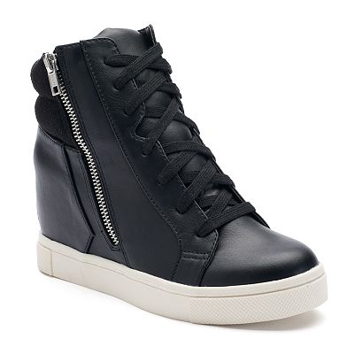 SO Women s Hidden Wedge High Top Sneakers