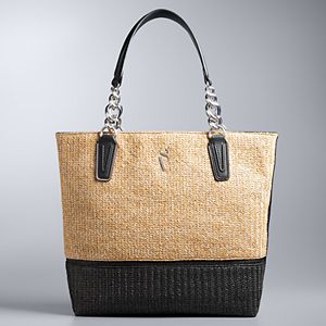 Simply Vera Vera Wang Catherine Straw Tote