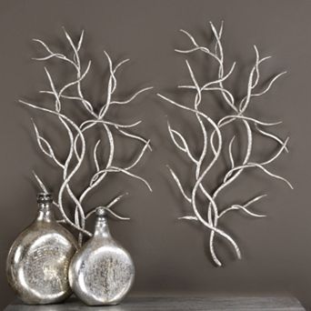 Metal Branch Wall Decor 2 pc Set