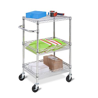 Honey-Can-Do 3-Tier Chrome Rolling Cart