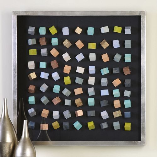 Colored Blocks Shadow Box Wall Decor