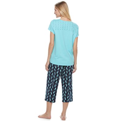 Women's Croft & Barrow® Pajamas: Mom's Day Short Sleeve Sleep Top & Capris PJ Set