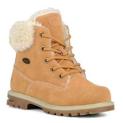 Lugz Empire Hi Faux Fur Grade School Kids Water Resistant Boots