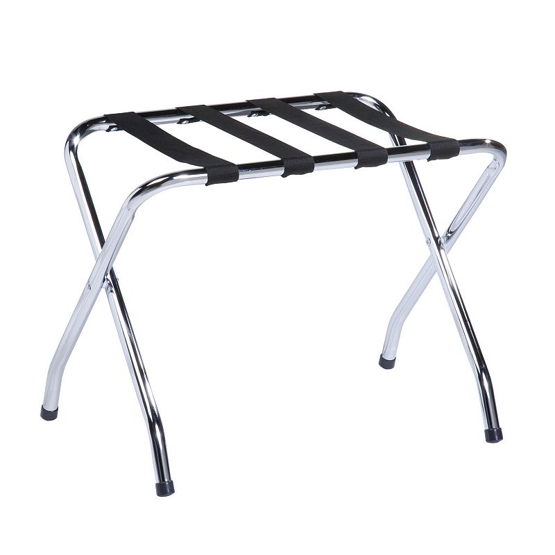 Honey-Can-Do Chrome Luggage Rack, Grey