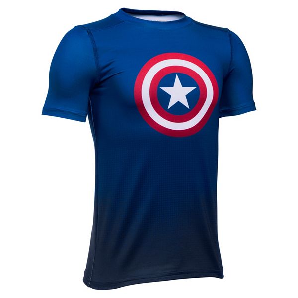 Nervio silueta Negociar Boys 8-16 Under Armour Marvel Captain America Tee