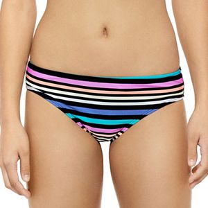 Juniors' Hot Water Striped Cheeky Bikini Bottoms