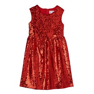 Girls 4-6x Emerald Sundae Sequined Skater Dress