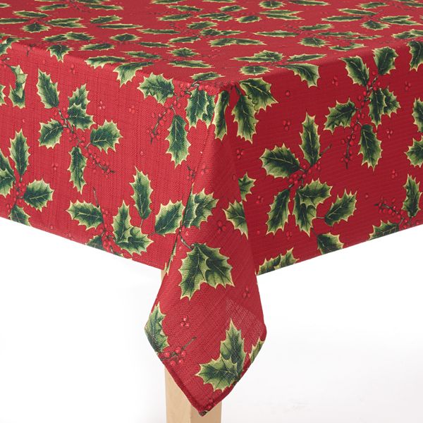 The Big One® Red Holly Tablecloth