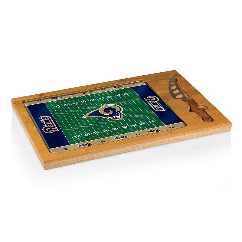 Picnic Time Los Angeles Rams Icon Cutting Board Gift Set, Brown