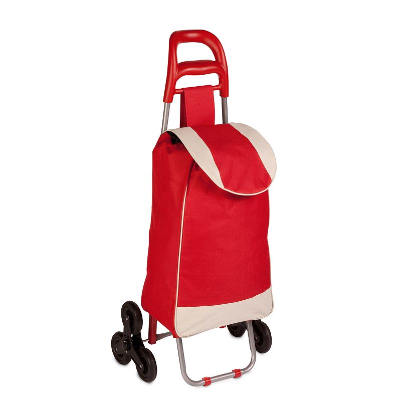Honey-Can-Do Tri-Wheel Bag Cart, Red