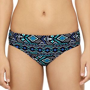 Juniors' Hot Water Geometric Cheeky Bikini Bottoms