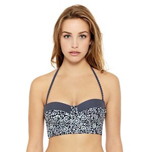 Juniors' Hot Water Floral Midkini Swim Top