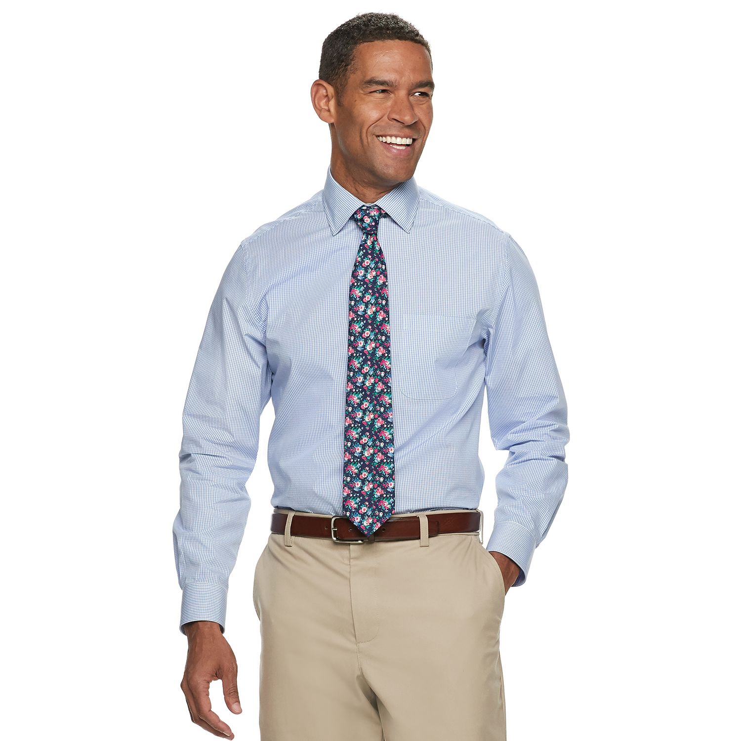 Men's Croft & Barrow® Classic-Fit Easy Care Spread-Collar Dress Shirt