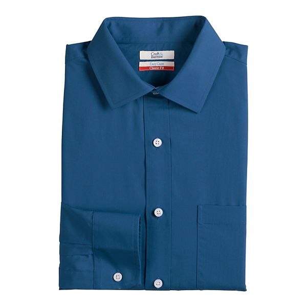 Men s Croft Barrow Classic Fit Easy Care Spread Collar Dress Shirt