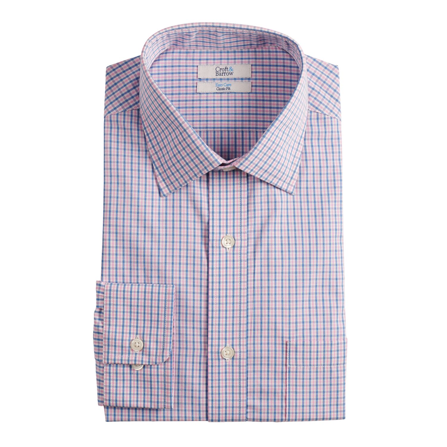 Men's Croft & Barrow® Classic-Fit Easy Care Spread-Collar Dress Shirt